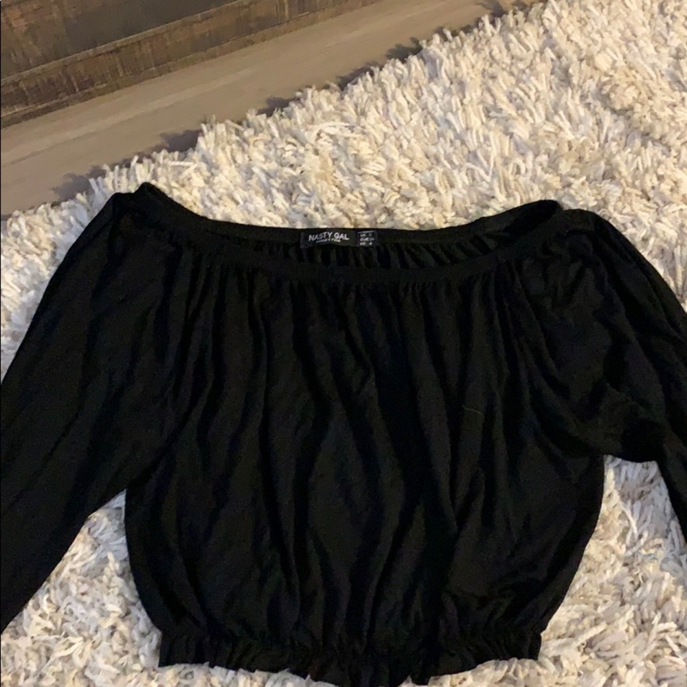 Nasty Gal off the shoulder black top